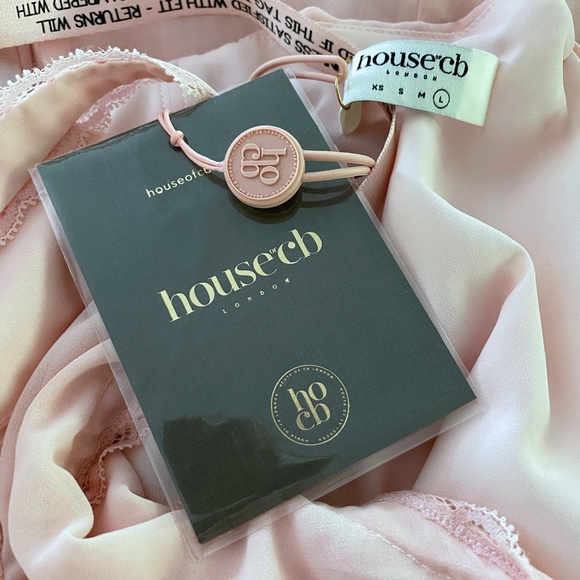 NEW House of CB Syrah Dress Soft Peach Large - Picture 14 of 17